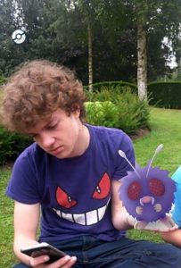 Lochlan held a wild venonat whilst he was trying to take over the gym for his team which he believes to be the "Best and most powerful team in the game"