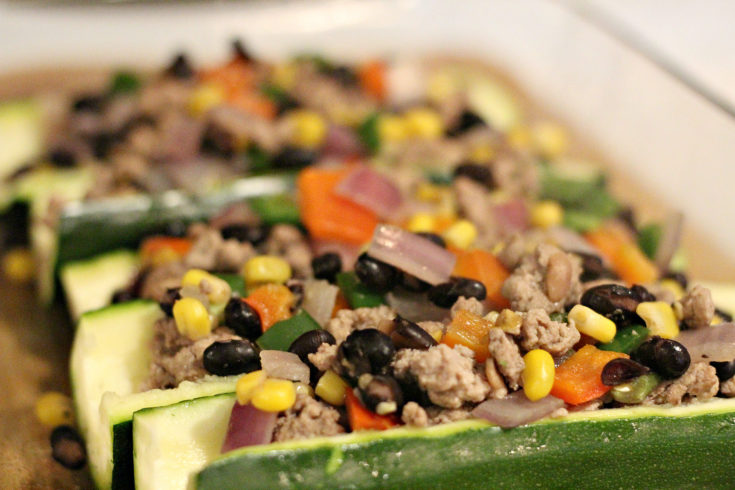 Spicy Taco Zucchini Boats 