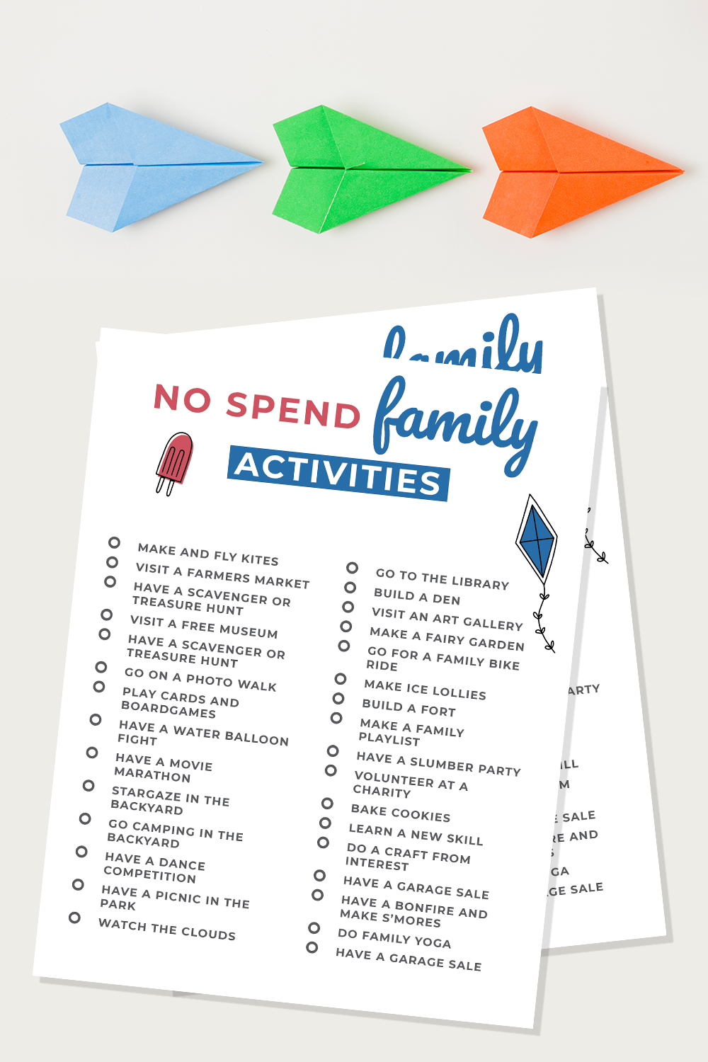 no spend family activities 