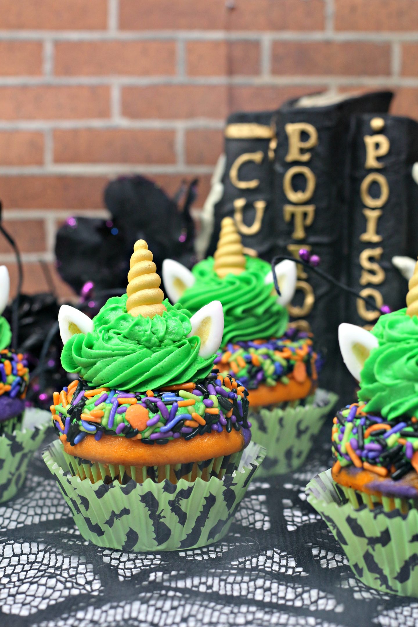 Unicorn Halloween Cupcakes