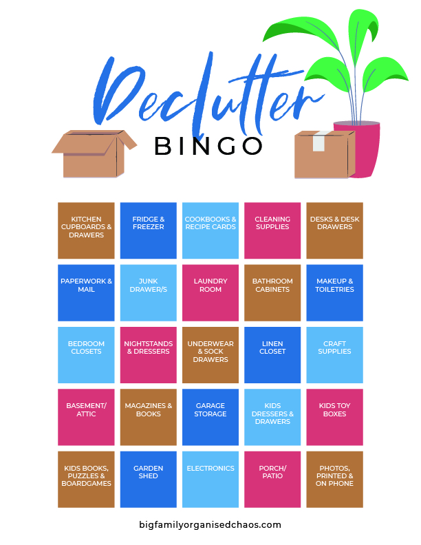 Declutter Bingo 2021